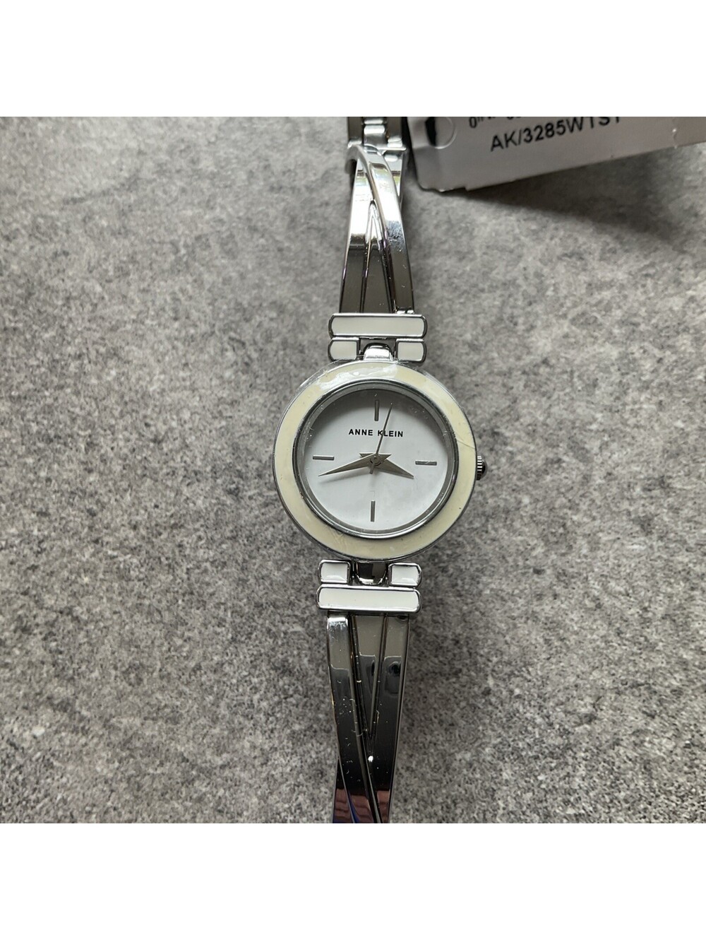 Anne Klein Womens Watch AK/3285 24mm Silver Tone Case And Band New W/O Box B-B